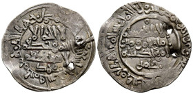 CALIFATO DE CÓRDOBA, Hisham II. Dirham. (Ar. 2,89g/23mm). 390H. Medina Fez / مدينة فاس. (Vives 625). Citando a Mohammad / محمد en IA y a ‘Āmir / عامر....