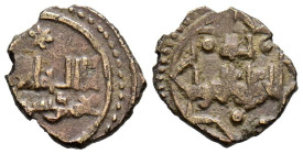 TAIFAS DEL CALIFATO, Anónimo atribuído a Toledo. Fracción de Dinar. (El. 0,38g/10mm). S/D. (Codera y Zaidin (1897) 1047 bis; Ibrahim, Cantó (2003) Sup...