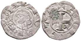 ALFONSO VIII (1158-1214). Dinero. (Ve. 0,81g/17mm). Taller itinerante de batalla. (Imperatrix A8:29.9; FAB-25.3 como Alfonso I de Aragón). Anv: Busto ...