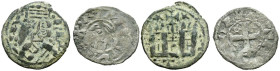 ALFONSO VIII (1158-1214). Pareja de Dineros de Toledo (FAB-23, como Alfonso I de Aragón y FAB-205). Diferentes estados de conservación. A EXAMINAR.
