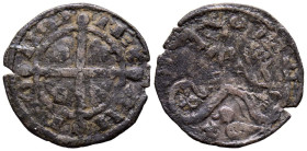 ALFONSO IX (1188-1230). Dinero de la Corte de Benavente. (Ve. 0,82g/17mm). Taller inderminado, sin marca. (Imperatrix A9:5.49 var; FAB-131.1). Anv: Cr...