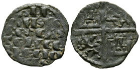 ALFONSO X (1252-1284). Dinero alfonsí ''de la 1º guerra de Granada''. (Ve. 0,71g/17mm). Marca de ceca doble aro. (Imperatrix A10:4.67; FAB-245). Anv: ...