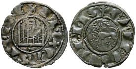 ALFONSO X (1252-1284). Dinero prieto. (Ve. 0,69g/19mm). Burgos. (Imperatrix A10:6.2; FAB-248, como pepión). Anv: Castillo y debajo B dentro de gráfila...