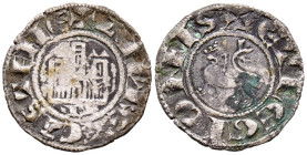 ALFONSO X (1252-1284). Dinero prieto. (Ve. 0,83g/19mm). Burgos. (Imperatrix A10:6.2; FAB-248, como pepión). Anv: Castillo y debajo B dentro de gráfila...