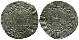 ALFONSO X (1252-1284). Dinero prieto. (Ve. 0,72g/18mm). Burgos. (Imperatrix A10:6.2; FAB-248, como pepión). Anv: Castillo y debajo B dentro de gráfila...