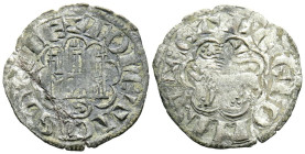 ALFONSO X (1252-1284). Blanca Alfonsí (Novén). (Ve. 0,79g/18mm). Sevilla. (Imperatrix A10.11.31(50), mismo ejemplar; FAB-269). Anv: Castillo y debajo ...