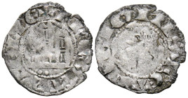 FERNANDO IV (1295-1312). Dinero. (Ve. 0,79g/18mm). Indeterminada, marca de ceca tres puntos. (Imperatrix F4:2.43; FAB-328 como pepión). Anv: Castillo,...