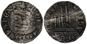 ENRIQUE II (1368-1379). Cornado. (Ve. 0,93g/20mm). Burgos. (Imperatrix E2:20.4; FAB-486). Anv: Busto coronado de Enrique II a izquierda, alrededor ley...