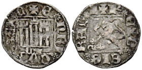 ENRIQUE II (1368-1379). Novén. (Ve. 0,85g/19mm). Zamora. (FAB-501.5). Anv: Castillo con CA bajo éste, todo dentro de gráfila cuadrada, alrededor leyen...