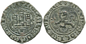 JUAN II (1406-1454). Blanca. (Ve. 1,79g/23mm). Coruña. (Imperatrix J2:1.43; FAB-626). Anv: Castillo dentro de gráfila lobular, debajo venera, alrededo...