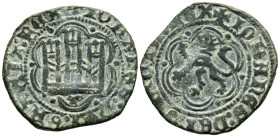 JUAN II (1406-1454). Blanca. (Ae. 1,81g/22mm). Toledo. (Imperatrix J2:1.30; FAB-628). Anv: Castillo, debajo T, dentro de gráfila lobular, alrededor le...