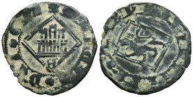 ENRIQUE IV (1454-1474). Blanca de rombo. (Ve. 1,20g/20mm). Ávila. (Imperatrix E4:31.8; FAB-827). Anv: Castillo, debajo A, todo dentro de gráfila, alre...
