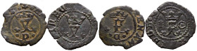 REYES CATOLICOS (1474-1504). Pareja de Blancas de la ceca de Cuenca (Cal-2019-18 y 25). Diferentes medidas y calidades. A EXAMINAR.