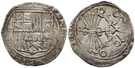 REYES CATÓLICOS (1474-1504). 1 Real. (Ar. 3,27g /23mm). S/D. Sevilla. (Cal-2019-440). MBC+. Bonita pátina.
