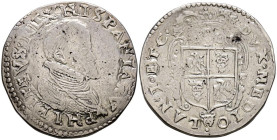 FELIPE II (1556-1598). Ducatón. (Ar. 28,09g/39mm). S/D. Milán. (Crippa 13). MBC-. Limpiada.
