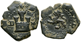 FELIPE II (1556-1598). 2 Maravedís (Ve. 4,05g/20mm). S/D (1584-1585). Burgos M. (Cal-2019-53). MBC.