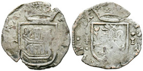 FELIPE II (1556-1598). Cuartillo. (Ve. 2,61g/24mm). S/D. Cuenca. (Cal-2019-79). MBC. Restos de plateado original.