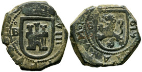 FELIPE III (1598-1621). 8 Maravedís (Ae. 6,81/23mm). 1619. Burgos. (Cal-2019-296). MBC+.