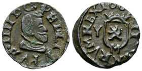 FELIPE IV (1621-1665). 2 Maravedís. (Ae. 0,55g/12mm). 1664. Madrid Y. (Ca-2019-150). MBC+.
