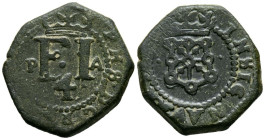 FELIPE IV (1621-1665). 4 Cornados. (Ae. 4,16g/20mm). Fecha no visible. Pamplona. (Cal-2019-Tipo 19). MBC. Bonito ejemplar.