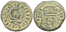FELIPE IV (1621-1665). 8 Maravedís. (Ae. 1,81g/20mm). 1661. Sevilla R. (Cal-2019-405). MBC. Escasa e interesante.