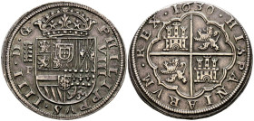 FELIPE IV (1621-1665). 8 Reales. (Ar. 27,01g/41mm). 1630. Segovia P. (Cal-2019-1588). Acueducto vertical de 4 arcos y un piso. MBC+. Escaso y atractiv...