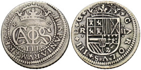 CARLOS III, El Pretendiente (1700-1714). 2 Reales. (Ar. 4,77g/27mm). 1707. Barcelona. (Cal-2019-27). MBC-.