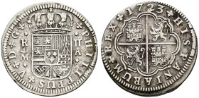 FELIPE V (1700-1746). 2 Reales. (Ar. 5,83g/28mm). 1723. Madrid A. (Cal-2019-777). MBC.