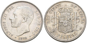 ALFONSO XII (1874-1885). 2 Pesetas. (Ar. 9,97g/27mm). 1879 *18-79. Madrid EMM. (Cal-2019-26). MBC+. 