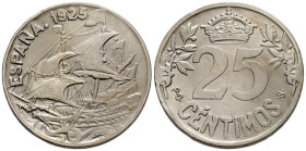 ALFONSO XIII (1885-1931). 25 Céntimos. (CuNi. 6,91g/25mm). 1925. Madrid PCS. (Cal-2019-24). SC
