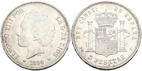 ALFONSO XIII (1885-1931). 5 pesetas. (Ar. 24,99g/37mm). 1894 *18-94. Madrid PGV. (Cal-2019-104). MBC+. Marquitas.