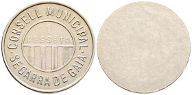 SEGARRA DE GAIÁ. 1 Peseta (Ae-Ni. 3,64g/24mm). S/D. (Cal-2019-37). MBC+.