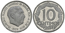 ESTADO ESPAÑOL (1936-1975). 10 Céntimos. (Al. 0,73g/17mm). 1959. Madrid. (Cal-2019-16). PROOF.