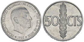 ESTADO ESPAÑOL (1936-1975). 50 Céntimos. (Al. 0,99g/20mm). 1966 *19-70. Madrid. (Cal-2019-34). SC-.