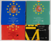 JUAN CARLOS I (1975-2014). Pequeña colección formada por alrededor de 100 piezas expuesta en álbum Pardo y completadas con las carteras de los años 19...