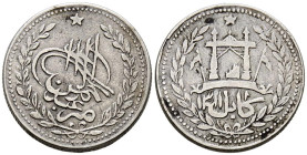AFGANISTÁN. 1 Rupia (Ar. 9,19g/23mm). 1893 (1311 AH). Abdur Rahman Khan. (Km#806). MBC.