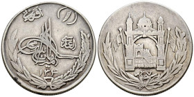 AFGANISTÁN. 1 Afghani (Ar. 9,78g/30mm). 1925 (1343 AH). Amanullah. (Km#910). MBC.