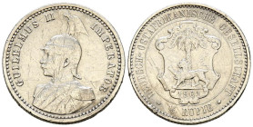 ÁFRICA ORIENTAL ALEMANA. 1/4 Rupia (Ar. 2,96g/19mm). 1901. Guillermo II (1888-1918). (Km#3). MBC-.