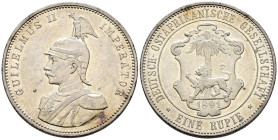 ÁFRICA ORIENTAL ALEMANA. 1 Rupia (Ar. 11,65g/30mm). 1891. Guillermo II (1888-1918). (Km#2). MBC.