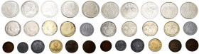 ALEMANIA. Conjunto de 16 piezas acuñadas durante el III Reich. Diferentes módulos, cecas, fechas y materiales, incluyendo la plata, así como estados d...