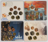 ALEMANIA. Conjunto de 11 blisters completos con la serie de euros de 2002 y 2003. Diferentes ilustraciones, alguna de ellas numerada con un tirada de ...