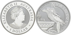 AUSTRALIA. 1 Dollar. (Ar. 31,38/40mm). 2022. Perth. Australian Kookaburra. SC.