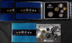 AUSTRALIA. Interesante y escasa pareja de Sets de monedas de 2011 acuñadas por la Royal Australian Mint: PROOF set y Uncirculated set. 6 monedas de di...