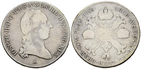AUSTRIA. 1/2 Kronenthaler (Ar. 14,38g/35mm). 1788. Joseph II. Viena A. Países Bajos Austriacos. (Km#34). MBC-.
