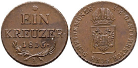 AUSTRIA. 1 Kreuzer (Ae. 8,51g/26mm). 1816. Viena A. (Km#2113). MBC+.
