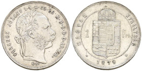 AUSTRIA. 1 Florín. (Ar. 12,32g/29mm). 1879. Francisco José I. Viena A. (Km#2222). MBC+.