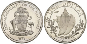 BAHAMAS. 1 Dollar (Ar. 17,72g/35mm). 1977. (Km#65a). PROOF.