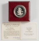 BAHAMAS. 2 Dollars. (Ar. 30,16g/40mm). 1978. Flamingo. Franklin Mint. (Km#66.a). PROOF. Incluye estuche, no original, y certificado de autenticidad. T...