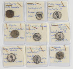 IMPERIO ROMANO. Conjunto de 8 bronces pequeños de diferentes emperadores romanos tanto del alto como del bajo imperio. A EXAMINAR.