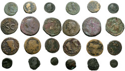 IMPERIO ROMANO. Muy interesante y variado conjunto compuesto por 24 bronces, en su gran mayoría, de alto y bajo imperio, así como alguna pieza griega ...